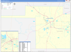 Tom Green County, TX Digital Map Basic Style